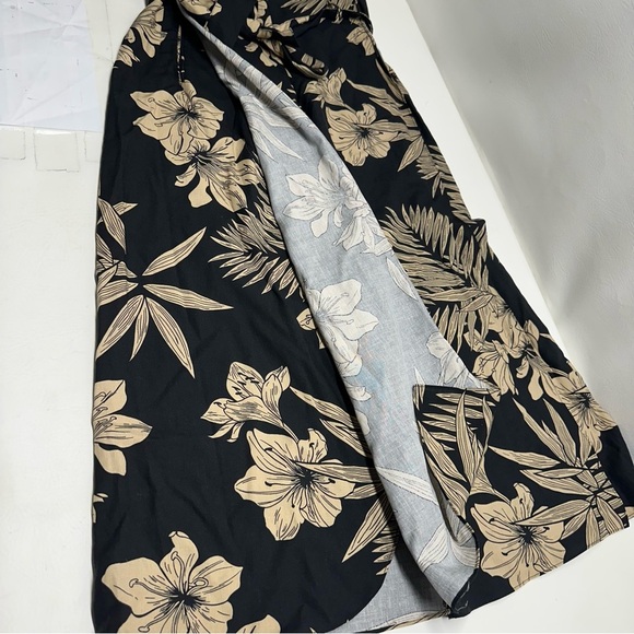 Polo Ralph Lauren Floral Black and Cream Wide-Leg Pants size 6 - Picture 8 of 11